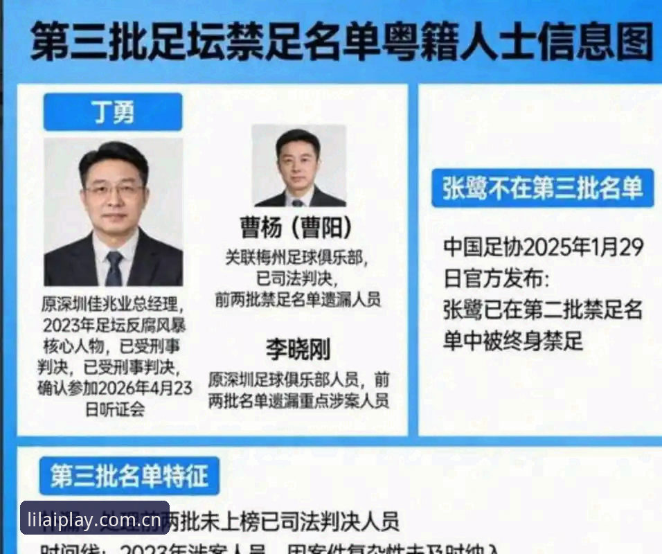 足协第三批禁足名单全面评测：17人终身禁赛背后的中国足球反腐风暴